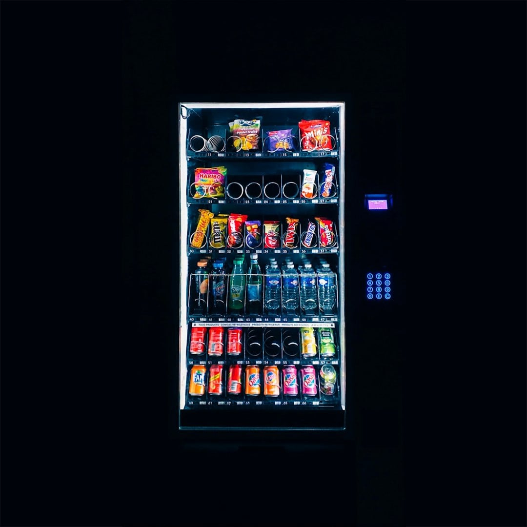 Abstract blur image of Vending machines .